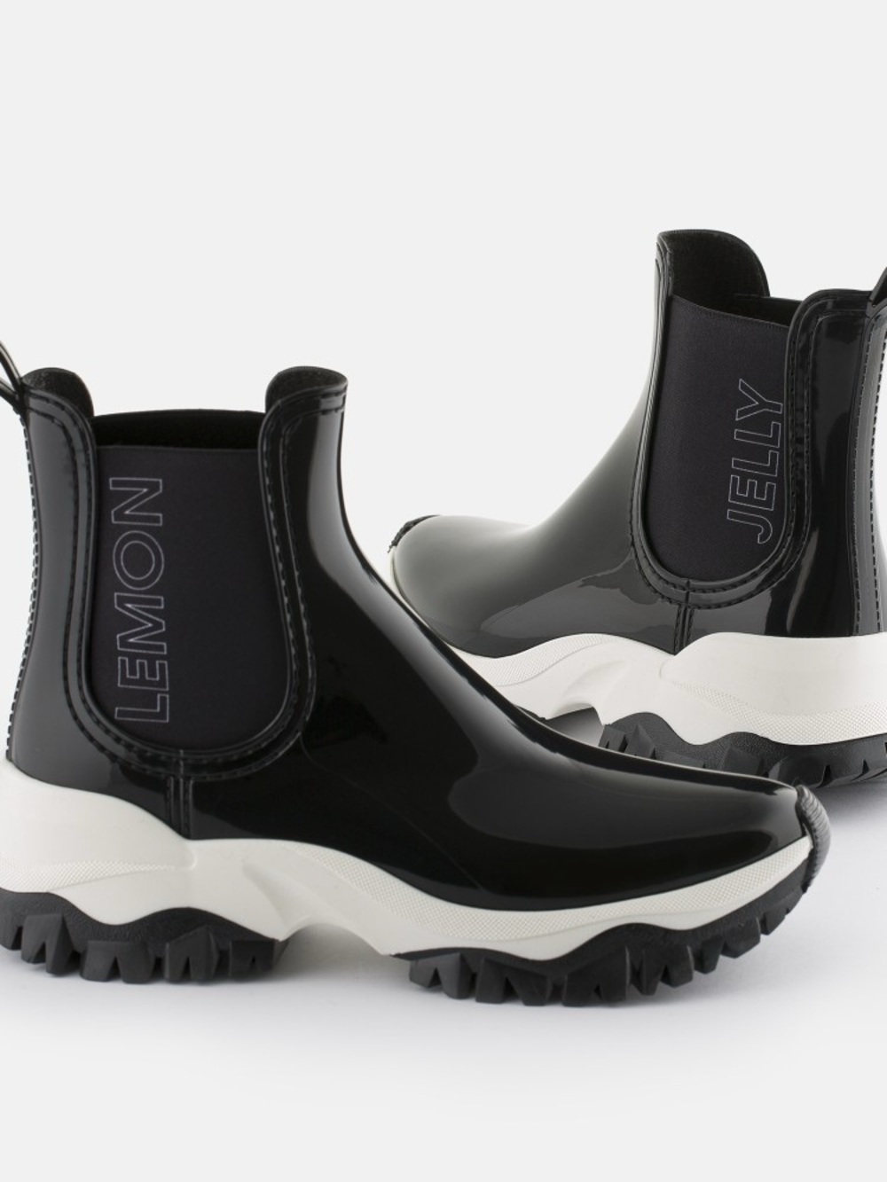 Women’s LEMON JELLY Jayden black vegan ankle rain boots- Size 41